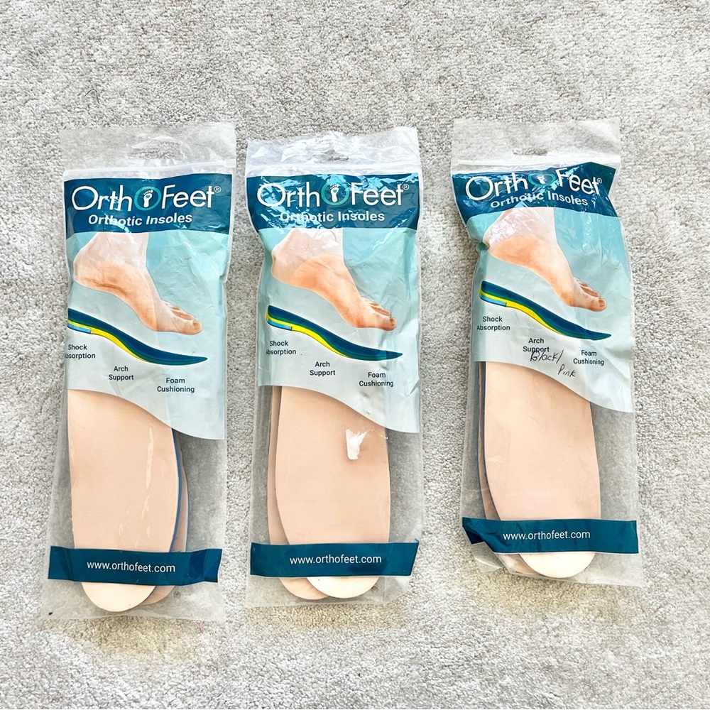 ORTHOFEET NWT ORTHOTIC INSOLES SIZE 8 M ARCH SUPPORT SHOCK ABSORPTION COMFY - Picture 4 of 4
